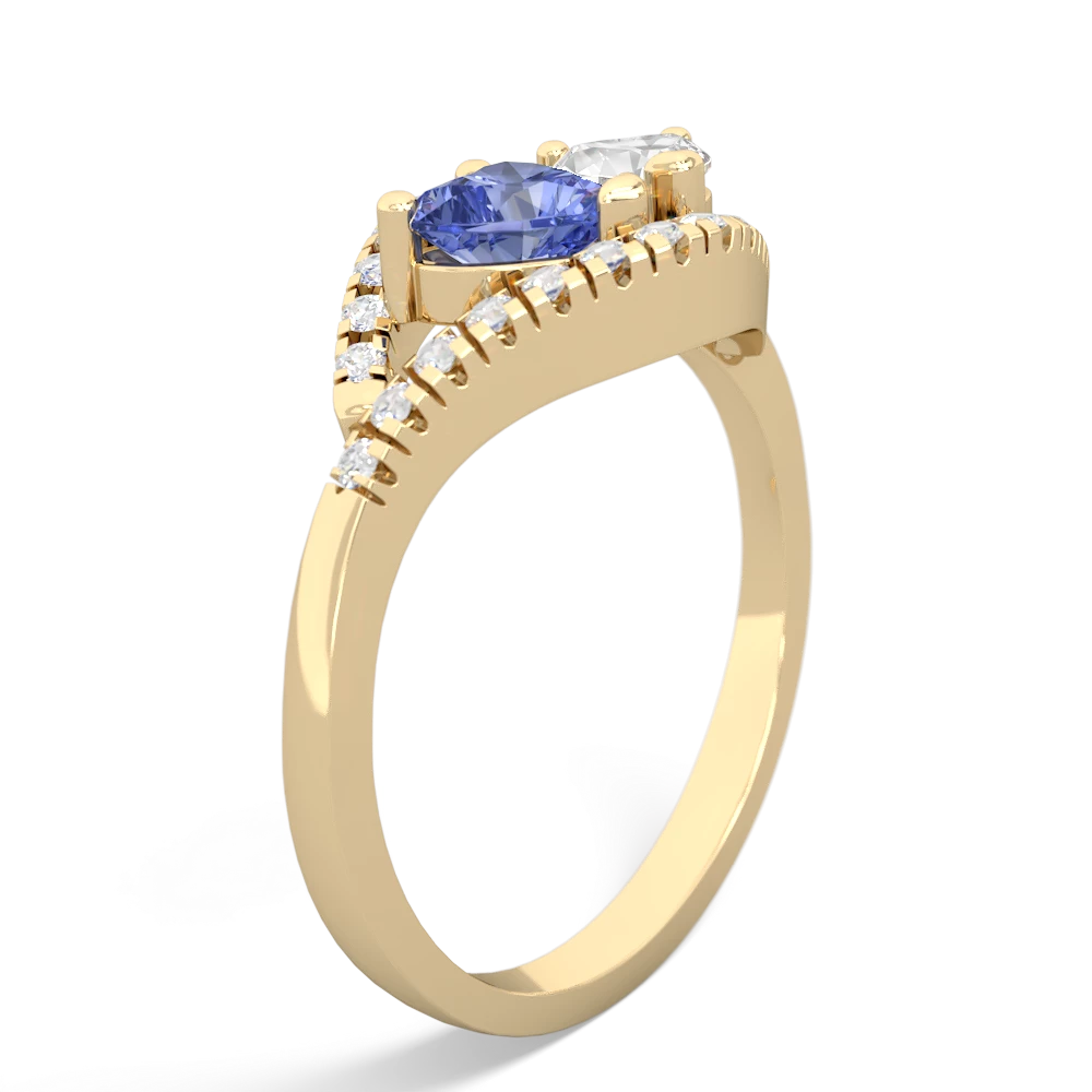 Tanzanite Mother And Child 14K Yellow Gold ring R3010