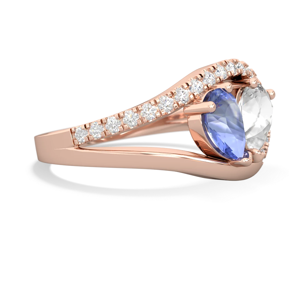 Tanzanite Nestled Heart Keepsake 14K Rose Gold ring R5650