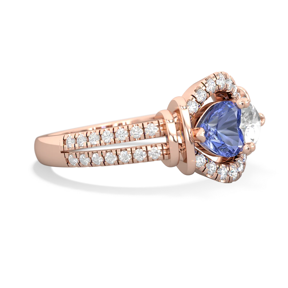 Tanzanite Art-Deco Keepsake 14K Rose Gold ring R5630