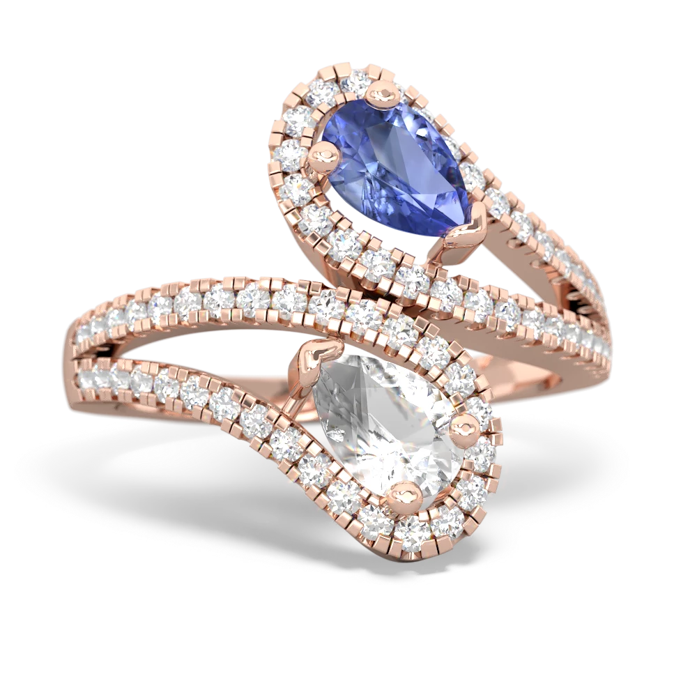 Tanzanite Diamond Dazzler 14K Rose Gold ring R3000