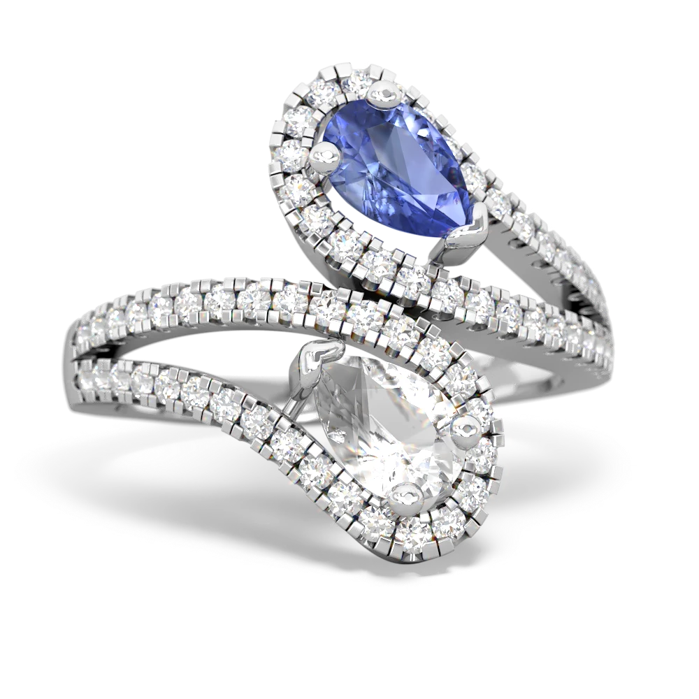 Tanzanite Diamond Dazzler 14K White Gold ring R3000