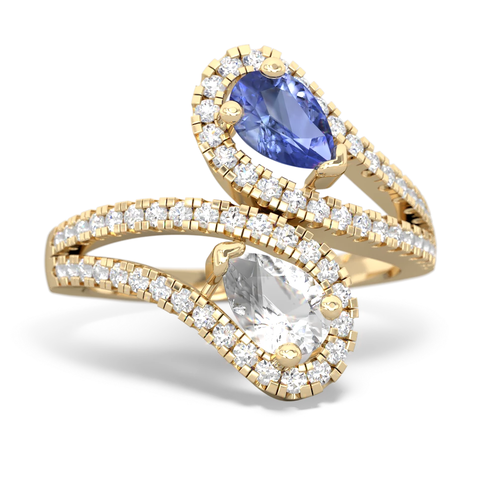 Tanzanite Diamond Dazzler 14K Yellow Gold ring R3000