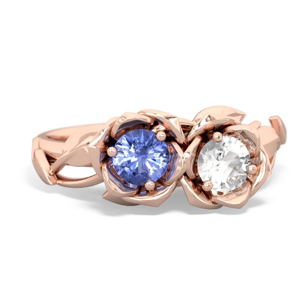 Tanzanite Rose Garden 14K Rose Gold ring R5510