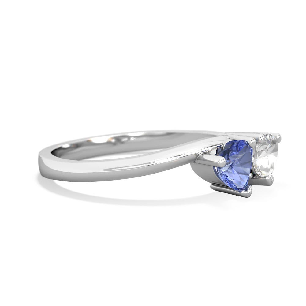 Tanzanite Sweethearts 14K White Gold ring R5260