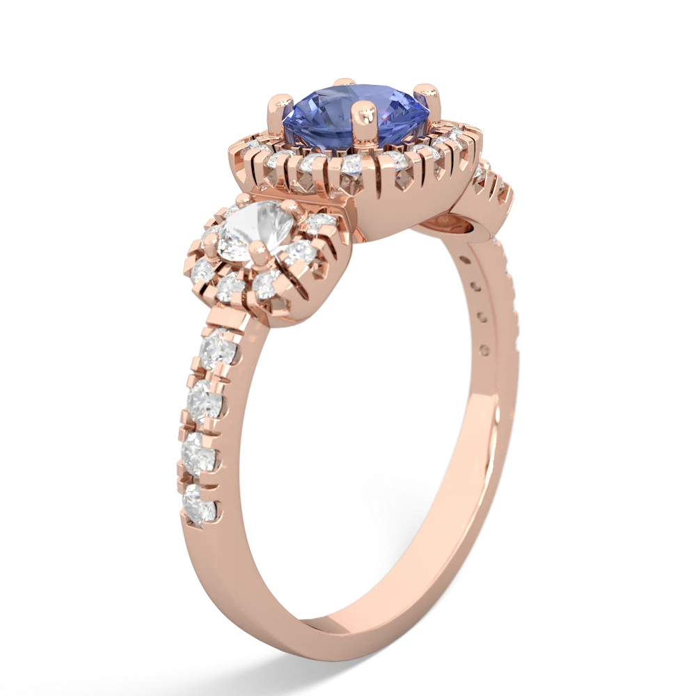 Tanzanite Regal Halo 14K Rose Gold ring R5350