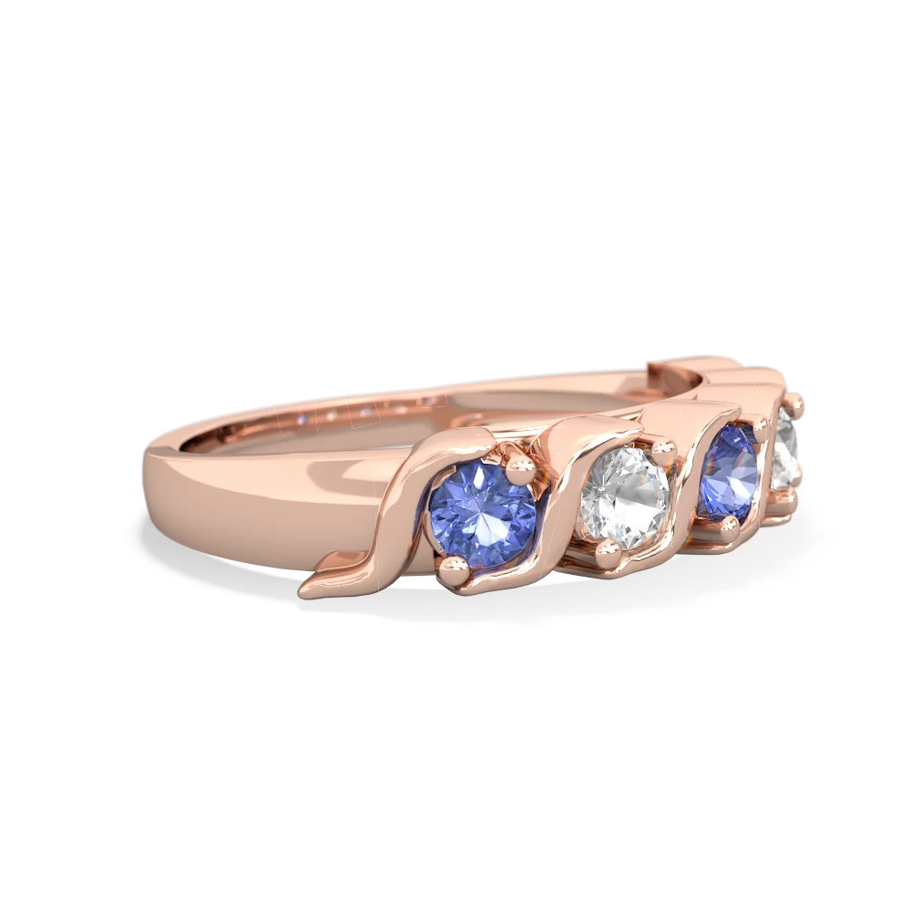 Tanzanite Anniversary Band 14K Rose Gold ring R2089