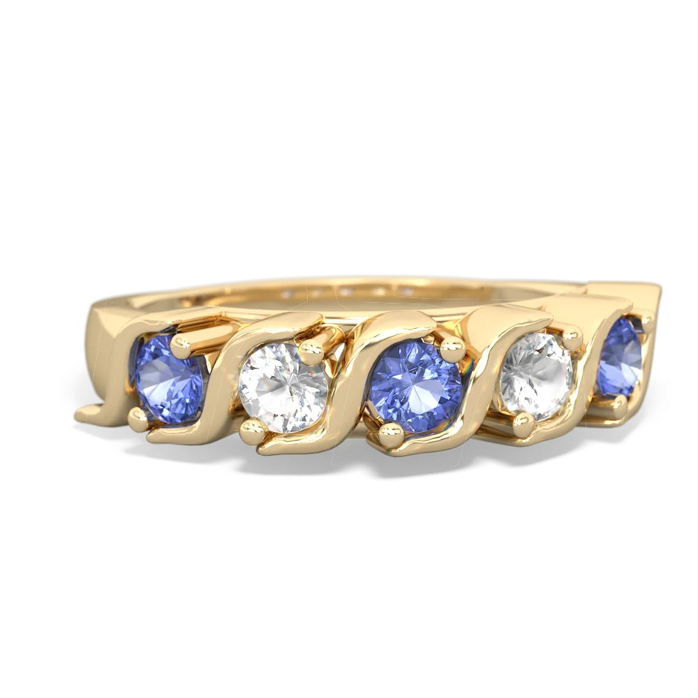 Tanzanite Anniversary Band 14K Yellow Gold ring R2089