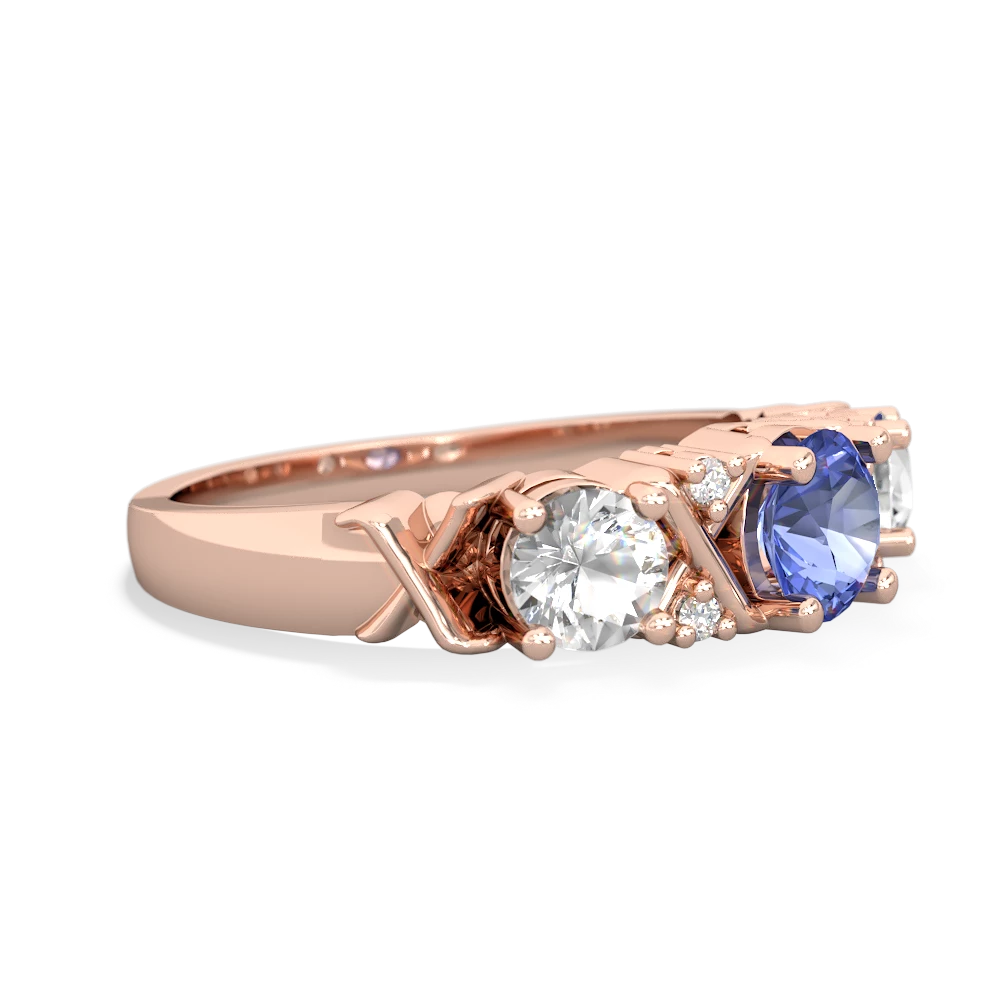 Tanzanite Hugs And Kisses 14K Rose Gold ring R5016