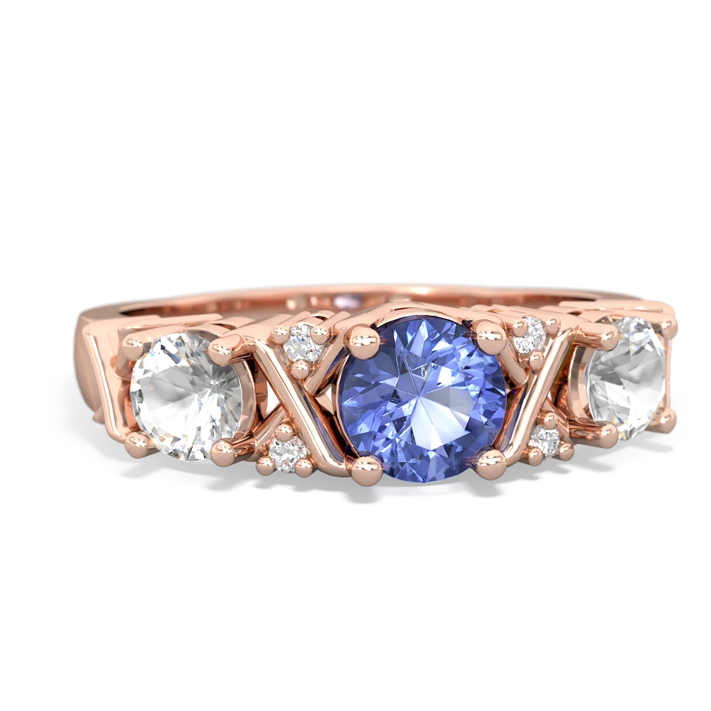 Tanzanite Hugs And Kisses 14K Rose Gold ring R5016