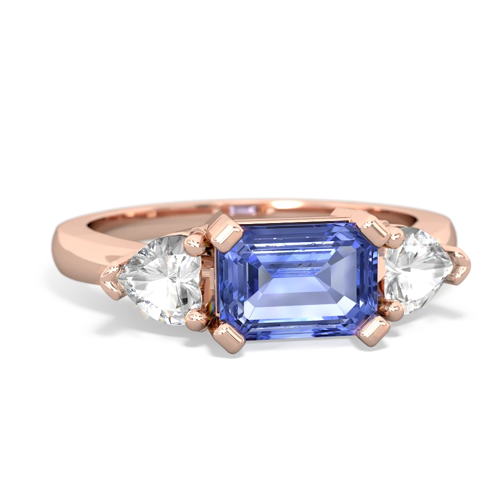 Tanzanite Three Stone 14K Rose Gold ring R5235