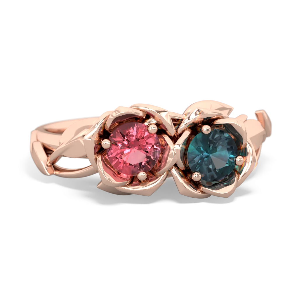 Pink Tourmaline Rose Garden 14K Rose Gold ring R5510