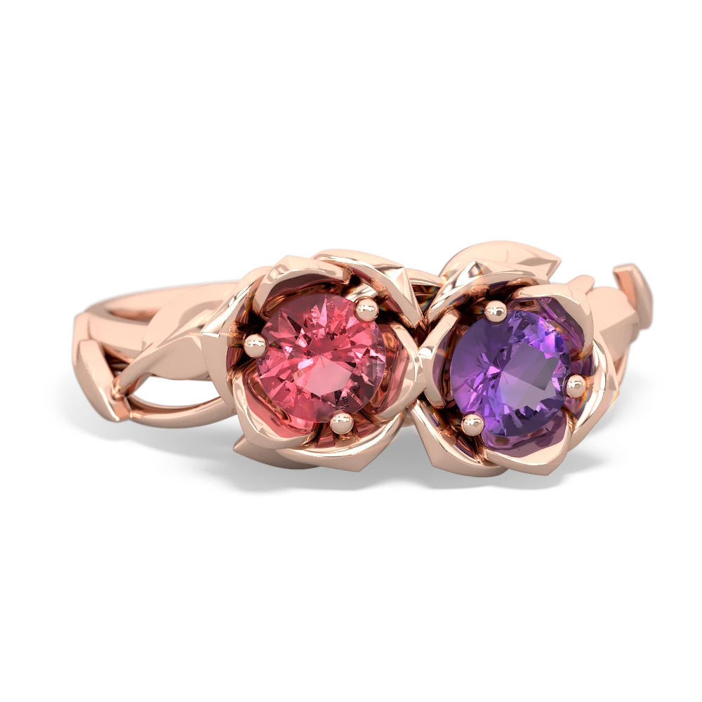 Pink Tourmaline Rose Garden 14K Rose Gold ring R5510