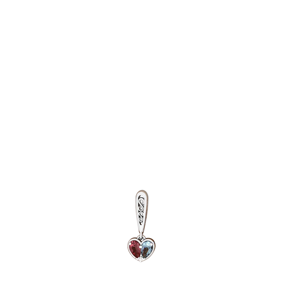 Pink Tourmaline Filligree Heart 14K White Gold earrings E5070