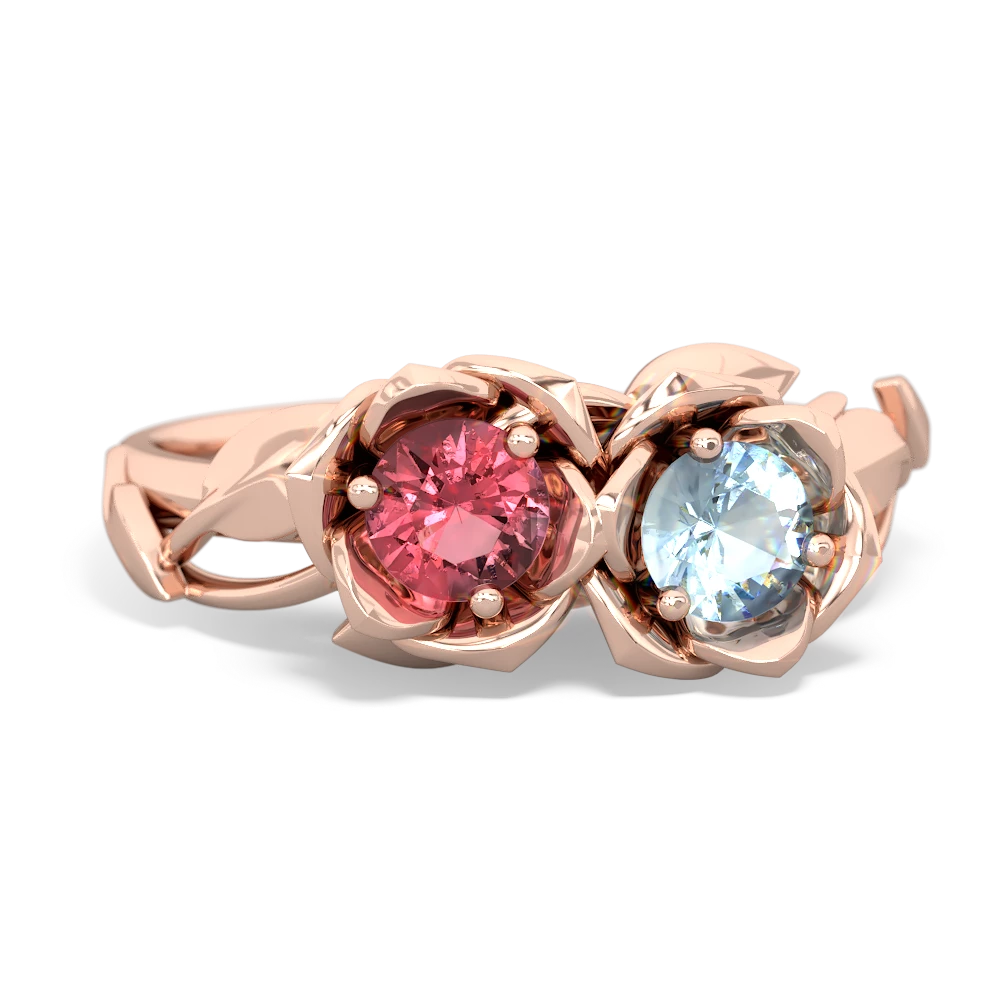 Pink Tourmaline Rose Garden 14K Rose Gold ring R5510