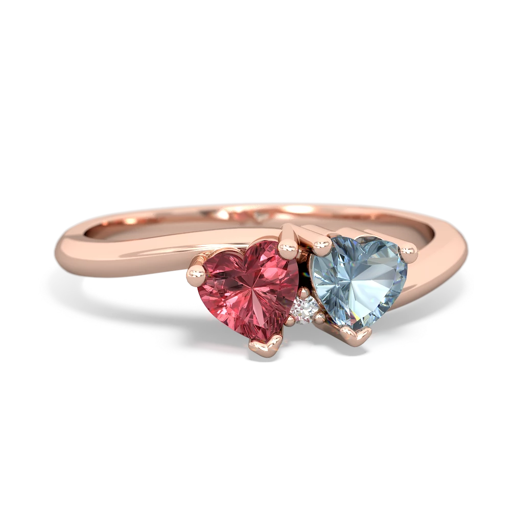 Pink Tourmaline Sweethearts 14K Rose Gold ring R5260