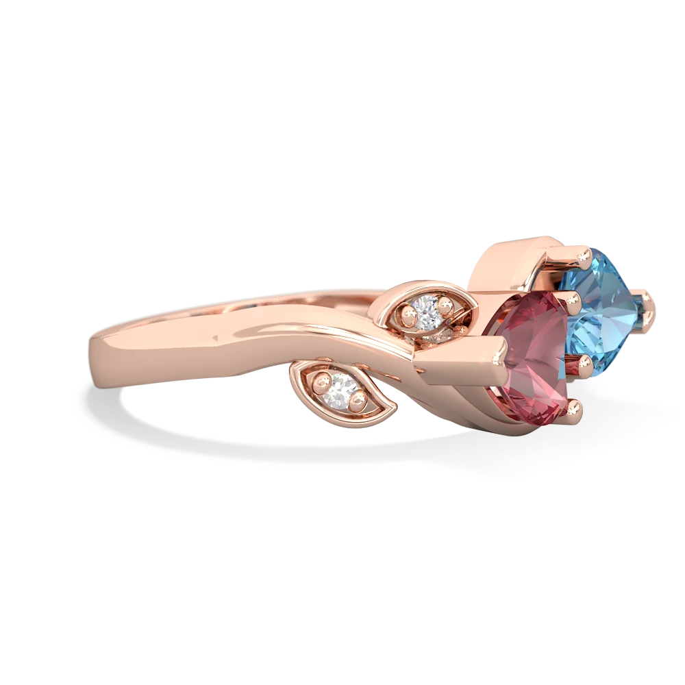 Pink Tourmaline Floral Elegance 14K Rose Gold ring R5790