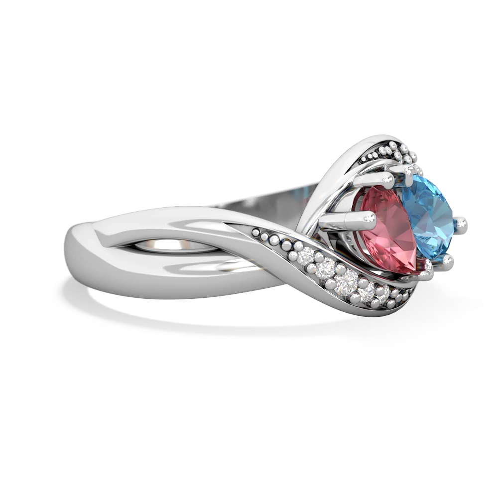 Pink Tourmaline Summer Winds 14K White Gold ring R5342