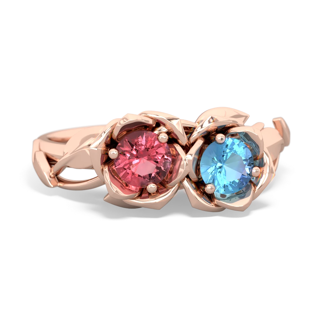 Pink Tourmaline Rose Garden 14K Rose Gold ring R5510