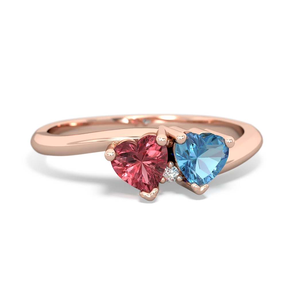 Pink Tourmaline Sweethearts 14K Rose Gold ring R5260