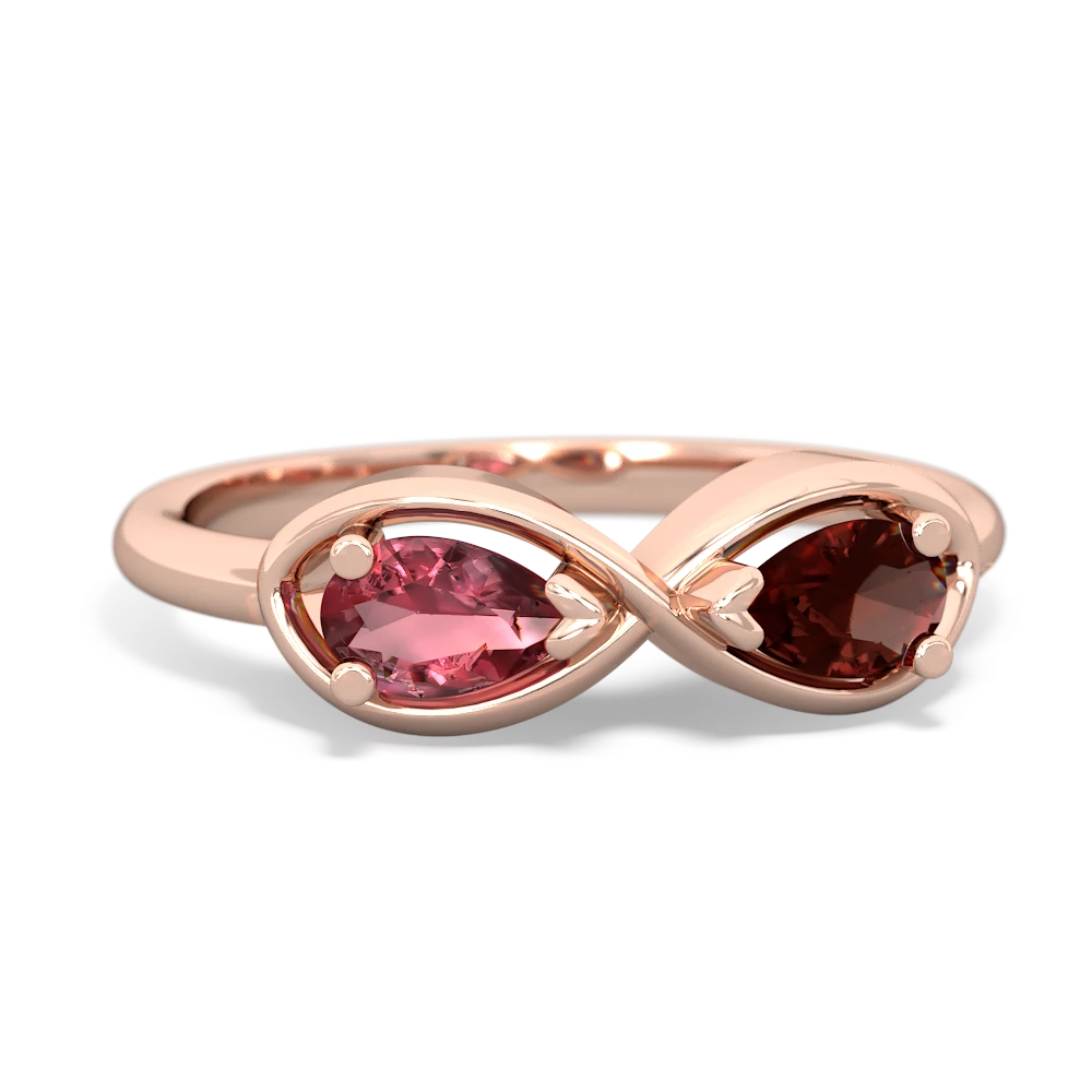 Pink Tourmaline Infinity 14K Rose Gold ring R5050