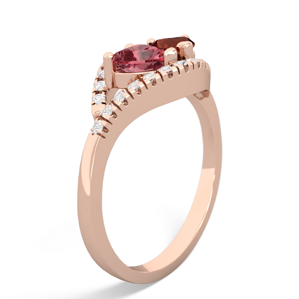 Pink Tourmaline Mother And Child 14K Rose Gold ring R3010