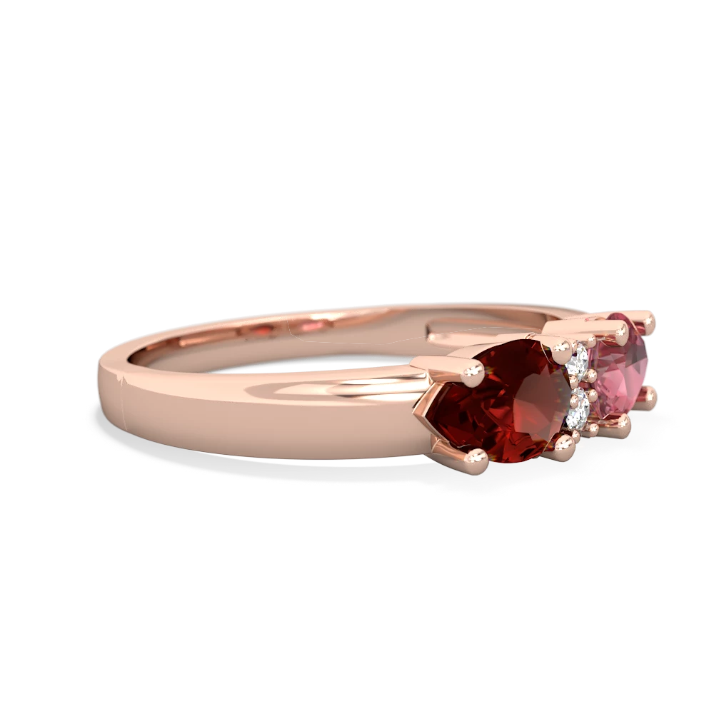 Pink Tourmaline Pear Bowtie 14K Rose Gold ring R0865