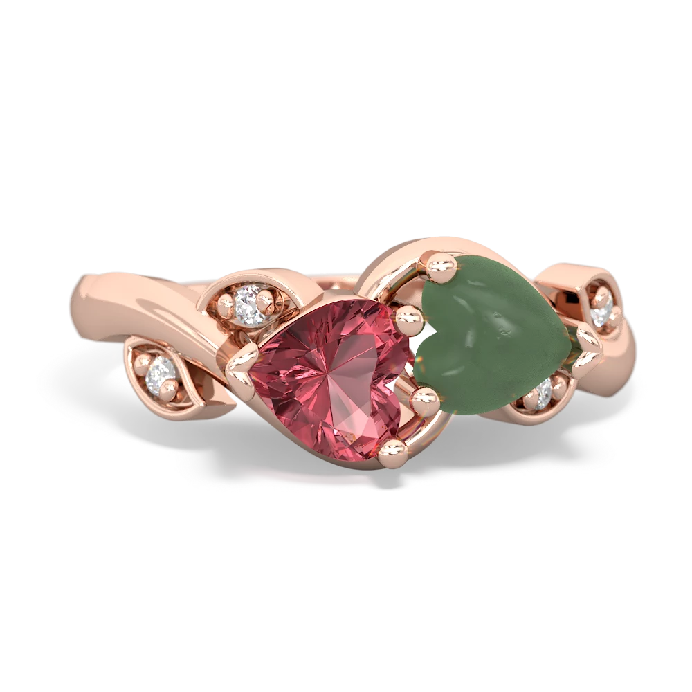 Pink Tourmaline Floral Elegance 14K Rose Gold ring R5790