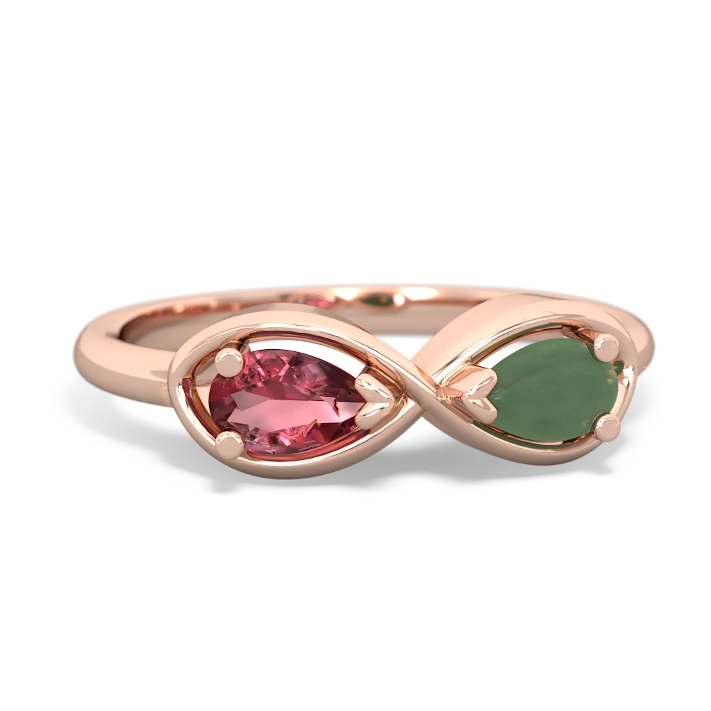 Pink Tourmaline Infinity 14K Rose Gold ring R5050