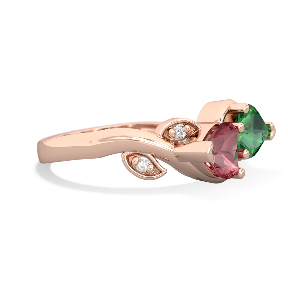 Pink Tourmaline Floral Elegance 14K Rose Gold ring R5790