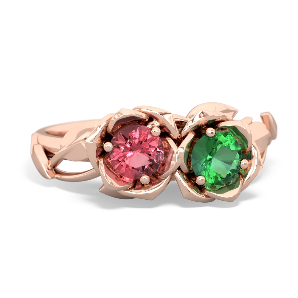 Pink Tourmaline Rose Garden 14K Rose Gold ring R5510