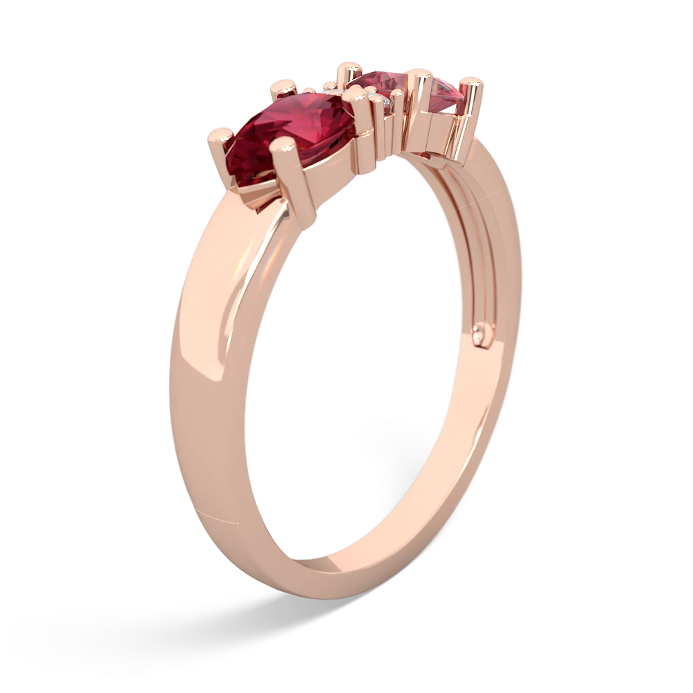 Pink Tourmaline Pear Bowtie 14K Rose Gold ring R0865