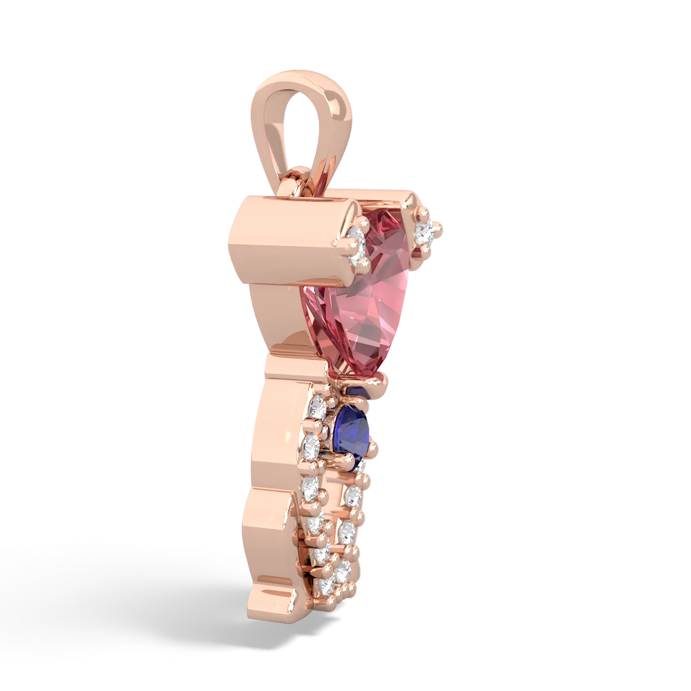 Pink Tourmaline Puppy Love 14K Rose Gold pendant P5800