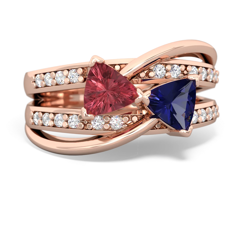 Pink Tourmaline Bowtie 14K Rose Gold ring R2360