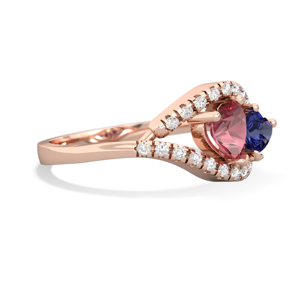 Pink Tourmaline Mother And Child 14K Rose Gold ring R3010