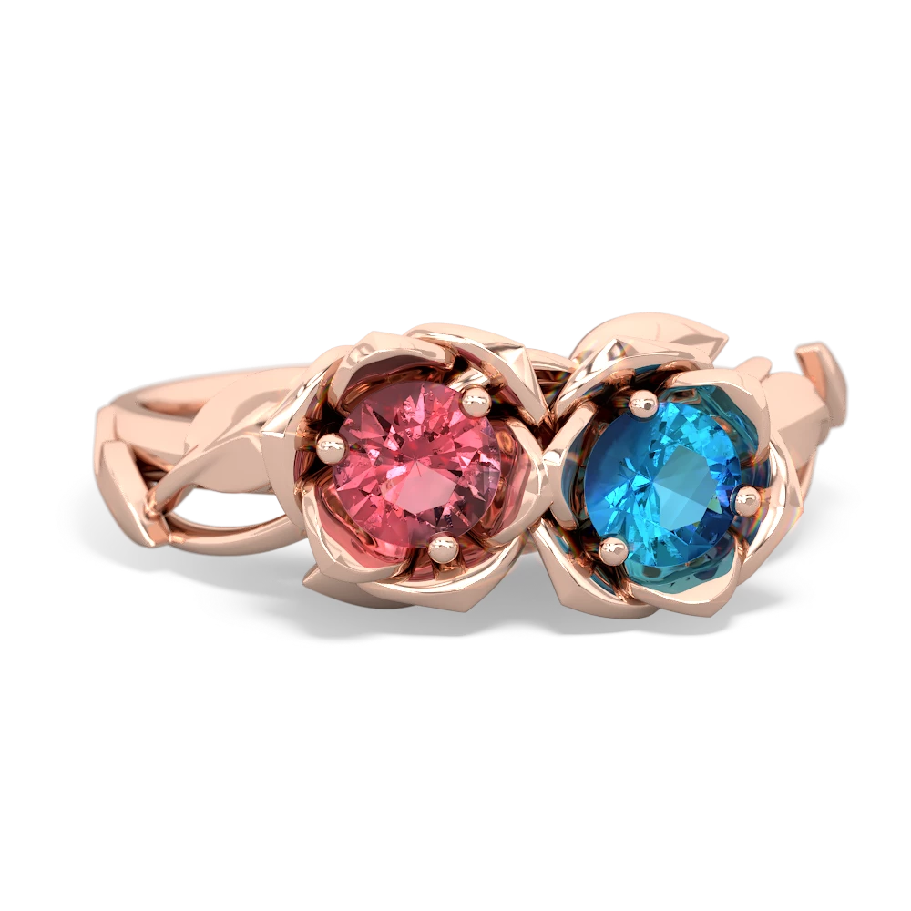 Pink Tourmaline Rose Garden 14K Rose Gold ring R5510