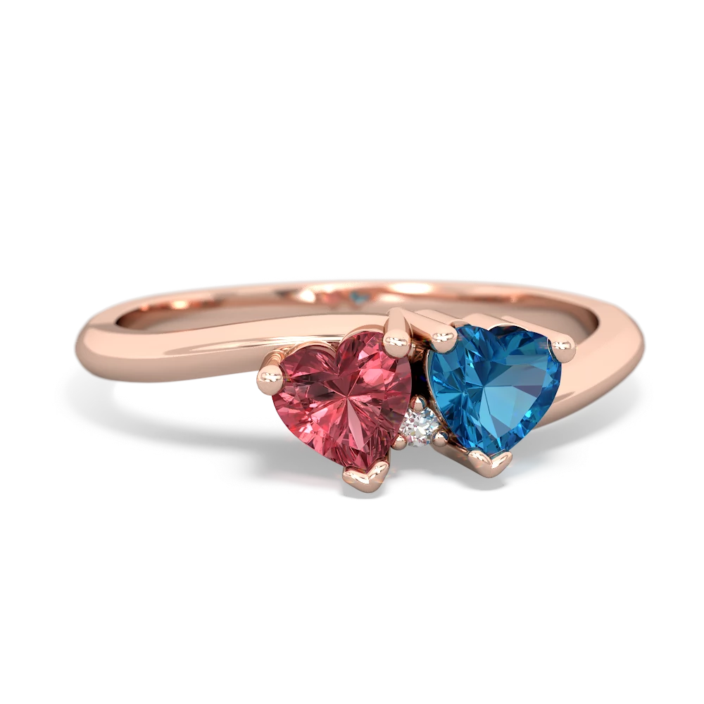 Pink Tourmaline Sweethearts 14K Rose Gold ring R5260