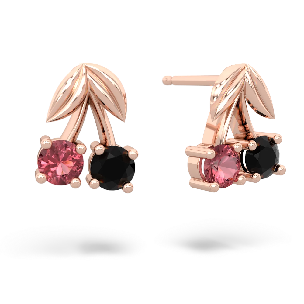 Pink Tourmaline Sweet Cherries 14K Rose Gold earrings E7001