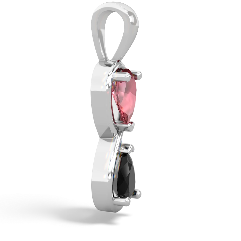 Pink Tourmaline Infinity 14K White Gold pendant P5050