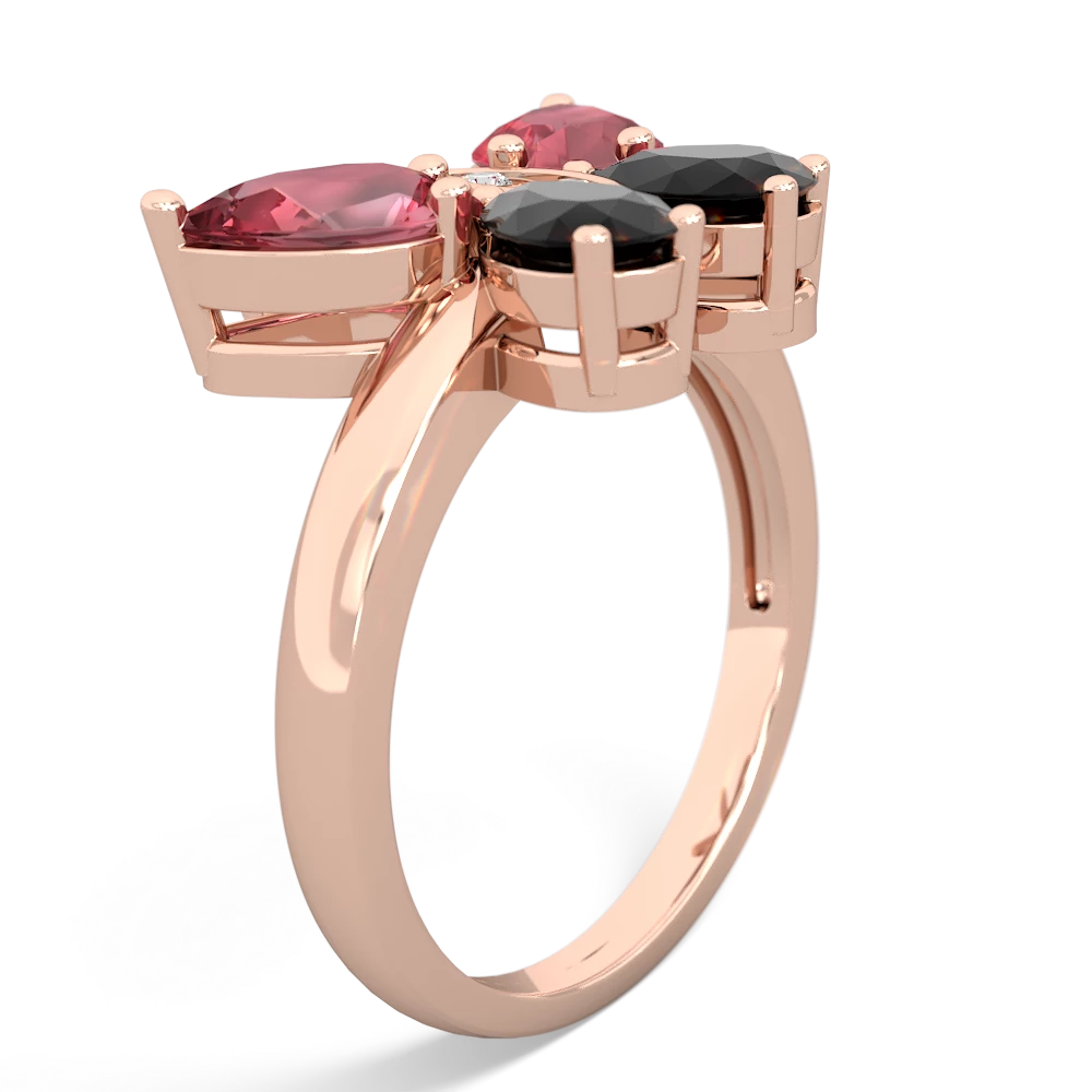 Pink Tourmaline Butterfly 14K Rose Gold ring R2215