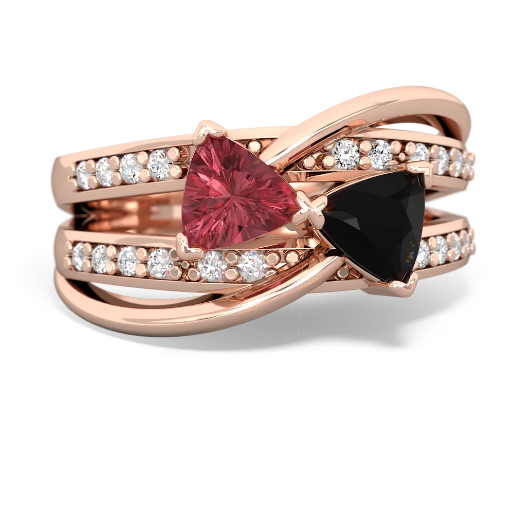 Pink Tourmaline Bowtie 14K Rose Gold ring R2360