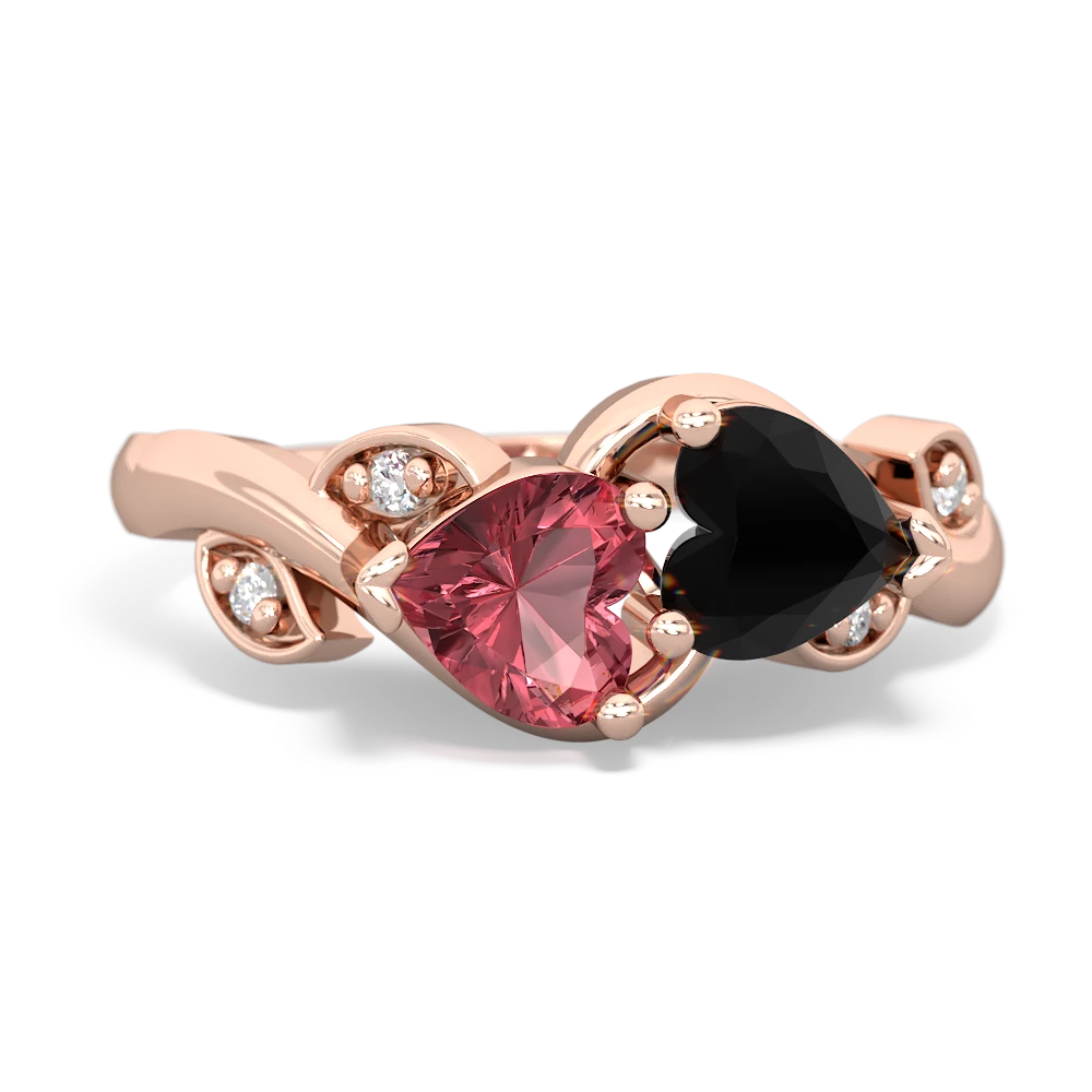 Pink Tourmaline Floral Elegance 14K Rose Gold ring R5790