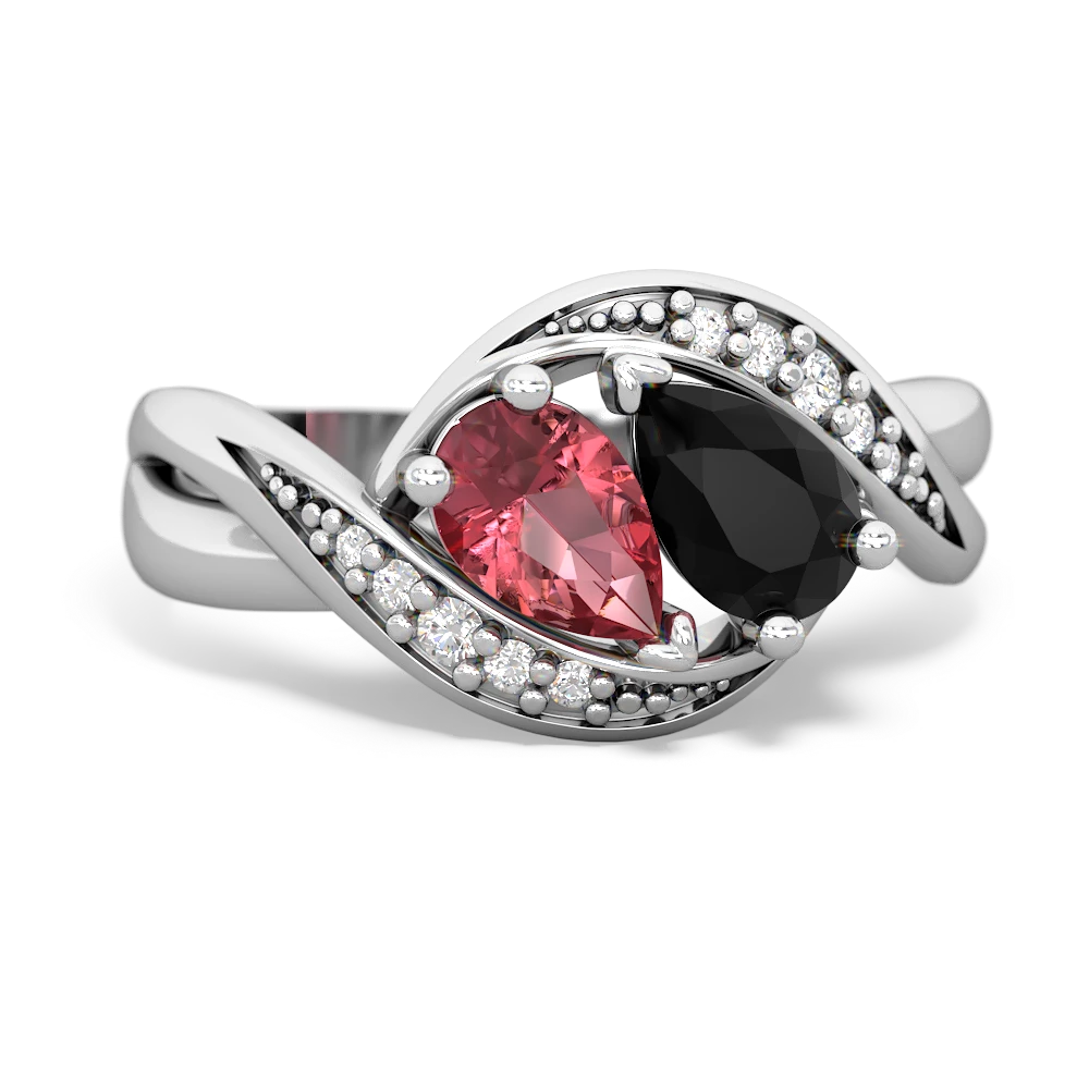 Pink Tourmaline Summer Winds 14K White Gold ring R5342