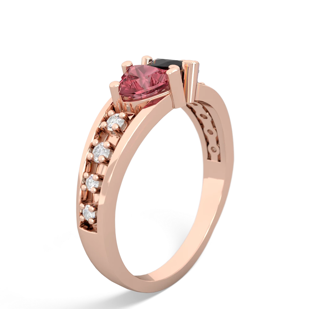 Pink Tourmaline Heart To Heart 14K Rose Gold ring R3342