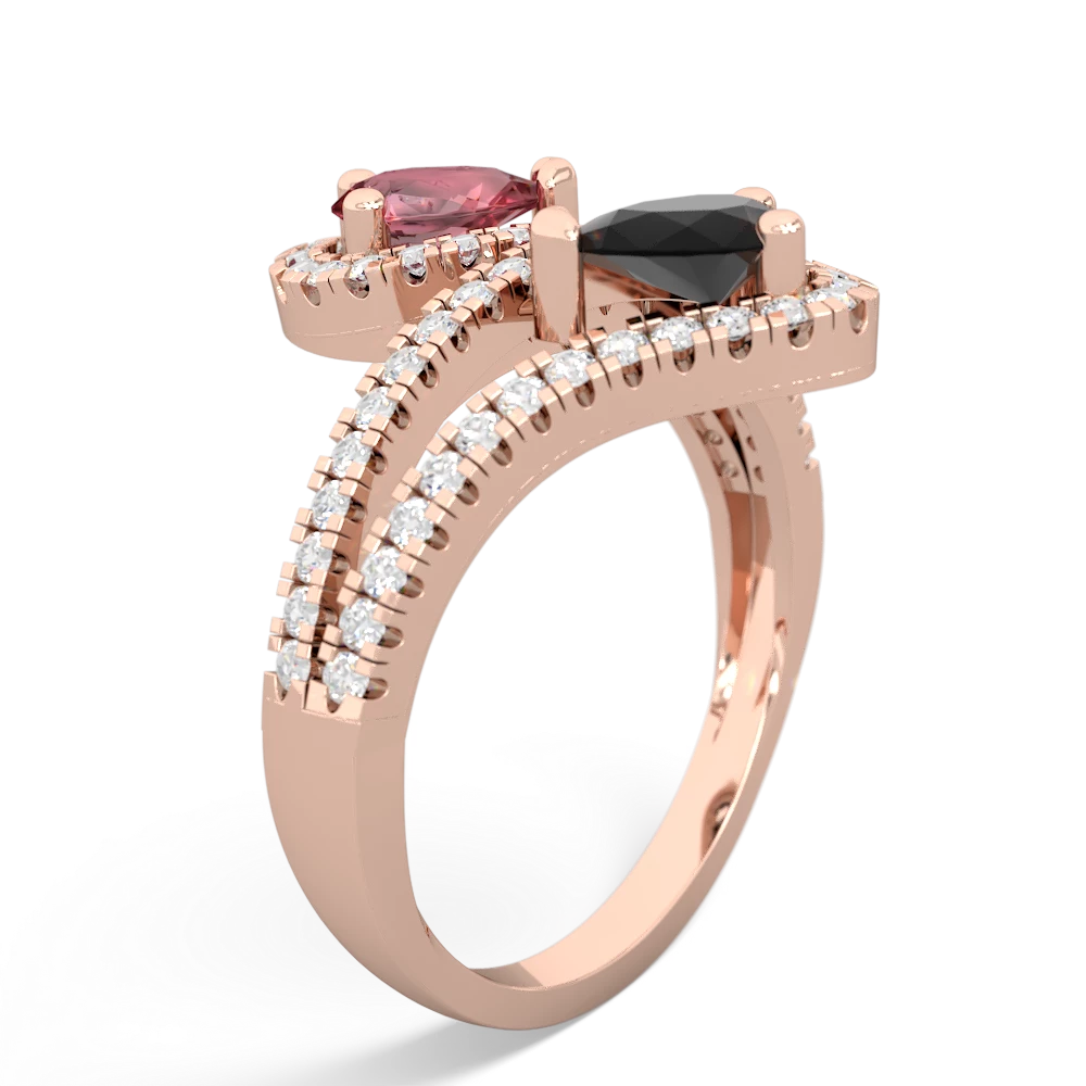 Pink Tourmaline Diamond Dazzler 14K Rose Gold ring R3000