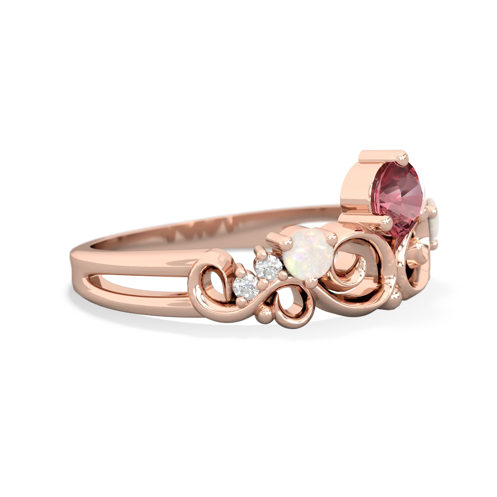 Pink Tourmaline Crown Keepsake 14K Rose Gold ring R5740