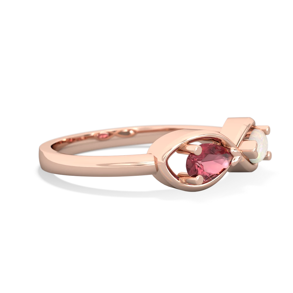 Pink Tourmaline Infinity 14K Rose Gold ring R5050