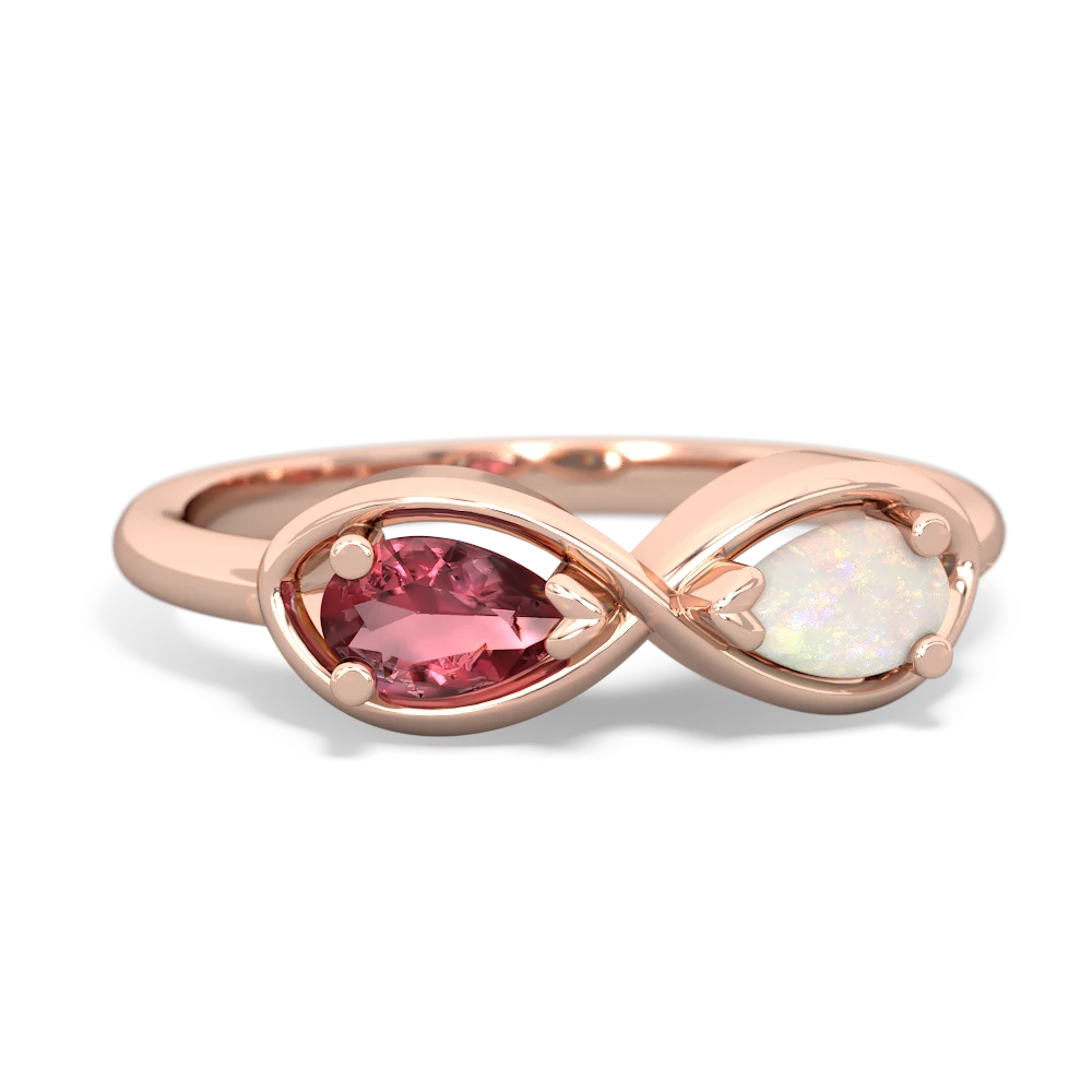 Pink Tourmaline Infinity 14K Rose Gold ring R5050