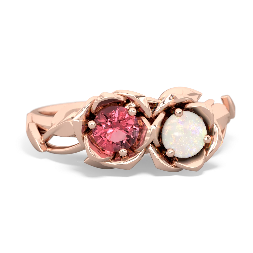 Pink Tourmaline Rose Garden 14K Rose Gold ring R5510