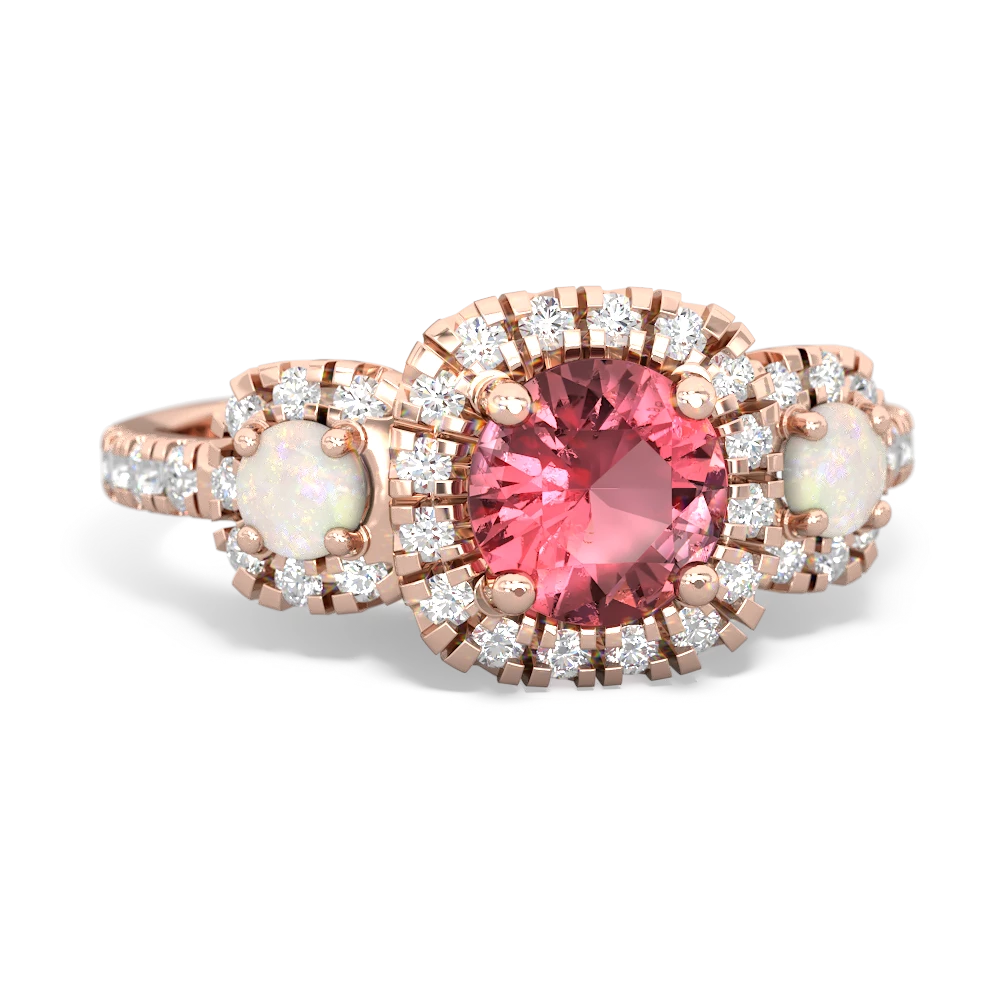 Pink Tourmaline Regal Halo 14K Rose Gold ring R5350