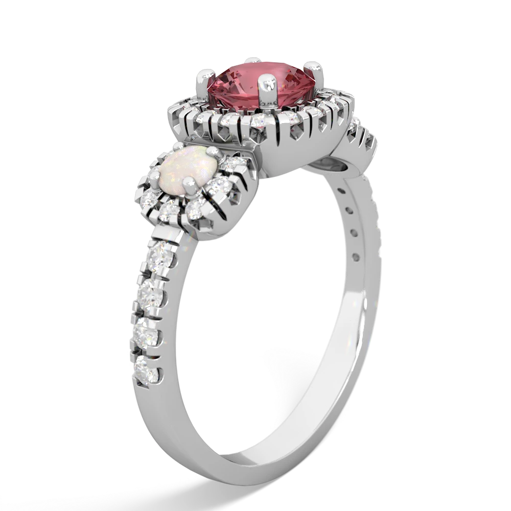 Pink Tourmaline Regal Halo 14K White Gold ring R5350